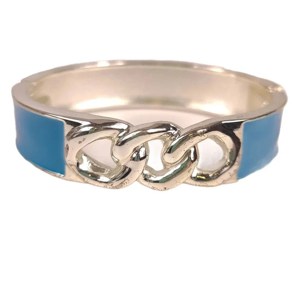 Talbots Necklace Statement Blue Yellow & Bracelet - Picture 4 of 12